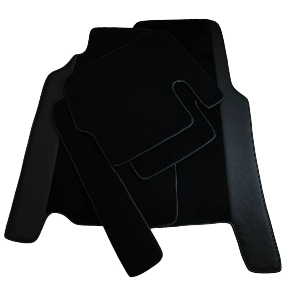 Black Floor Mats for Ferrari 456 (1992-2003) - AutoWin Brand with Leather