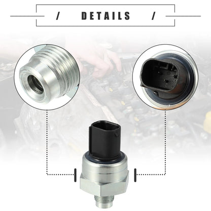 Engine Oil Pressure Sensor Base Metal for BMW M3 Black Silver Tone