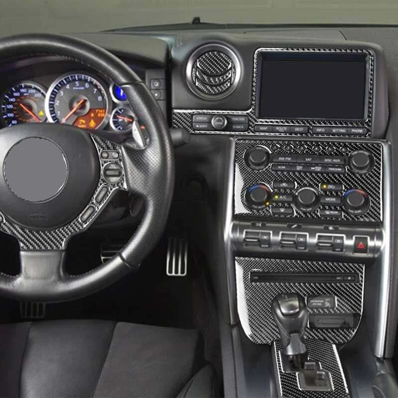 Real Carbon Fiber Full Set Interior Cover Trim Kit for Nissan GTR R35 2008-2016