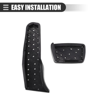 1 Set Brake Accelerator Pedal Covers for Chevrolet Camaro Black Silver Tone