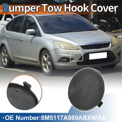 Front Car Bumper Tow Hook Cover for Ford Focus MK2 (2007-2011) Unpainted