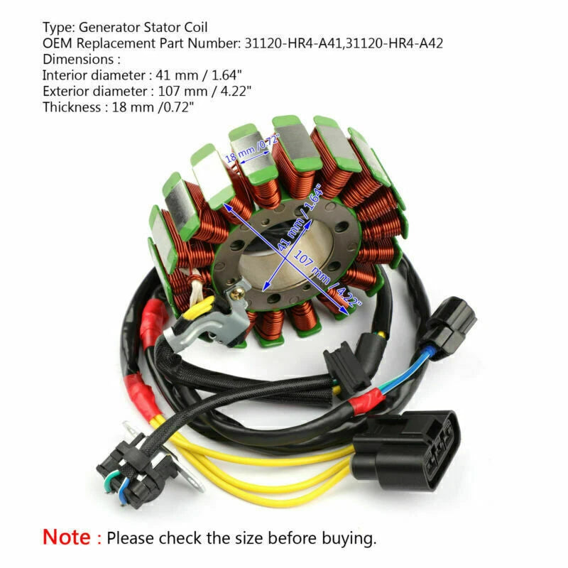 Stator for Honda TRX 500 520 Fourtrax Foreman FE FM (2014-2021)