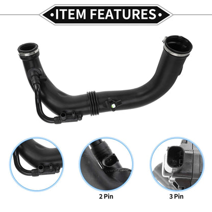 Intake Hose for Mercedes-Benz C-Class 2012-2015, Black, 2 x Compatible