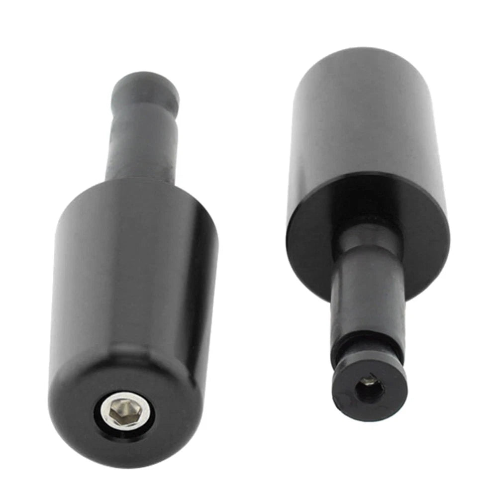 Black Handlebar Hand Grips & End Caps for Universal Motorcycle