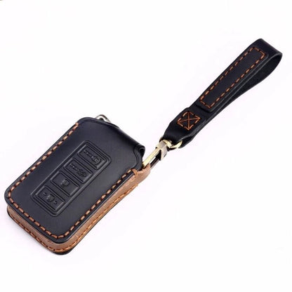 Black Leather Car Remote Key Case Cover for Lexus IS/GS/RX/ES/NX/LS/RC/LX (2015–2023)
