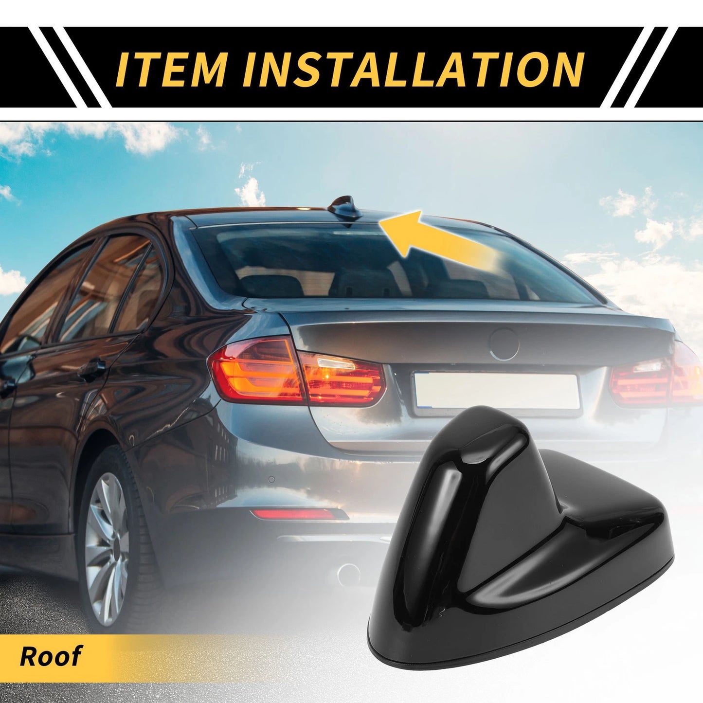 Shark Fin Shape Roof Antenna Cover Trims 1 for Toyota Tundra (2014–2021)