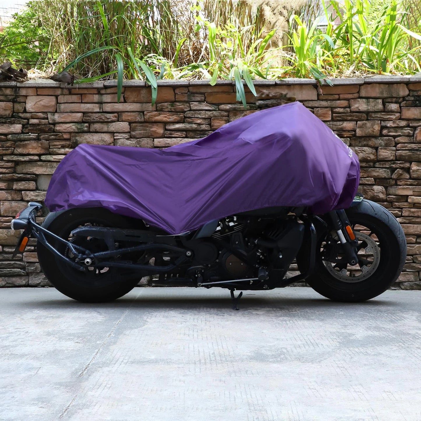 M Motorcycle Cover Half Cover Outdoor Waterproof Rain Dust Protector Purple