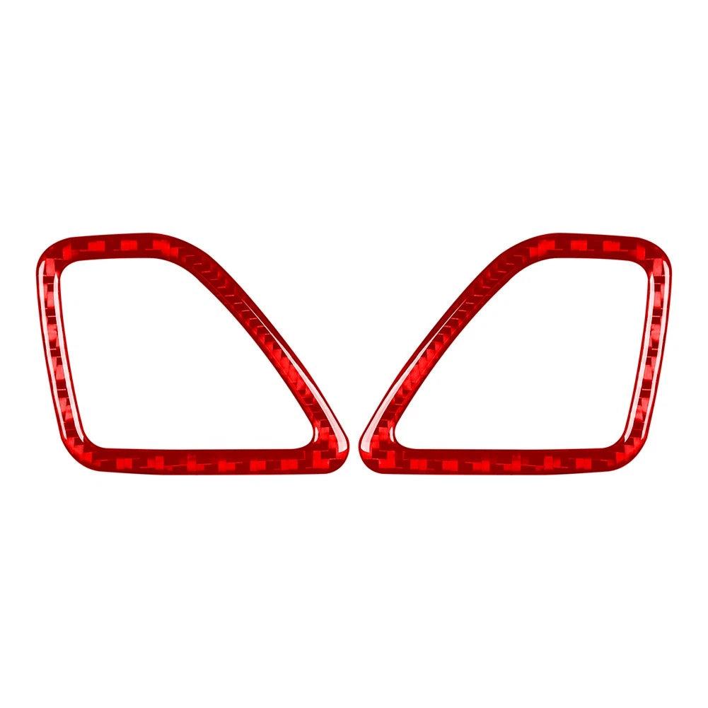 Carbon Fiber Red Dashboard Air Vent Outlet Cover Trim for Jeep Cherokee (2014-2023)