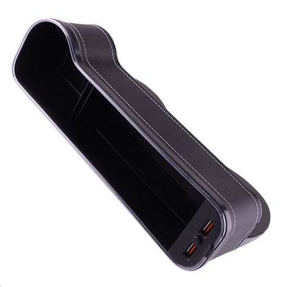 Car Seat Gap Filler Storage Box Holder with Dual USB for Universal Fit
