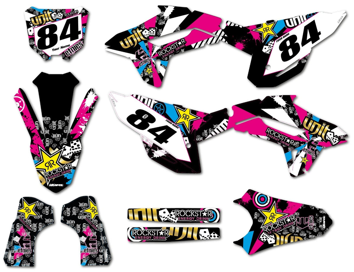 Rush Style Sticker Kit for Honda CRF 250R Graphics Decals (2022-2024)