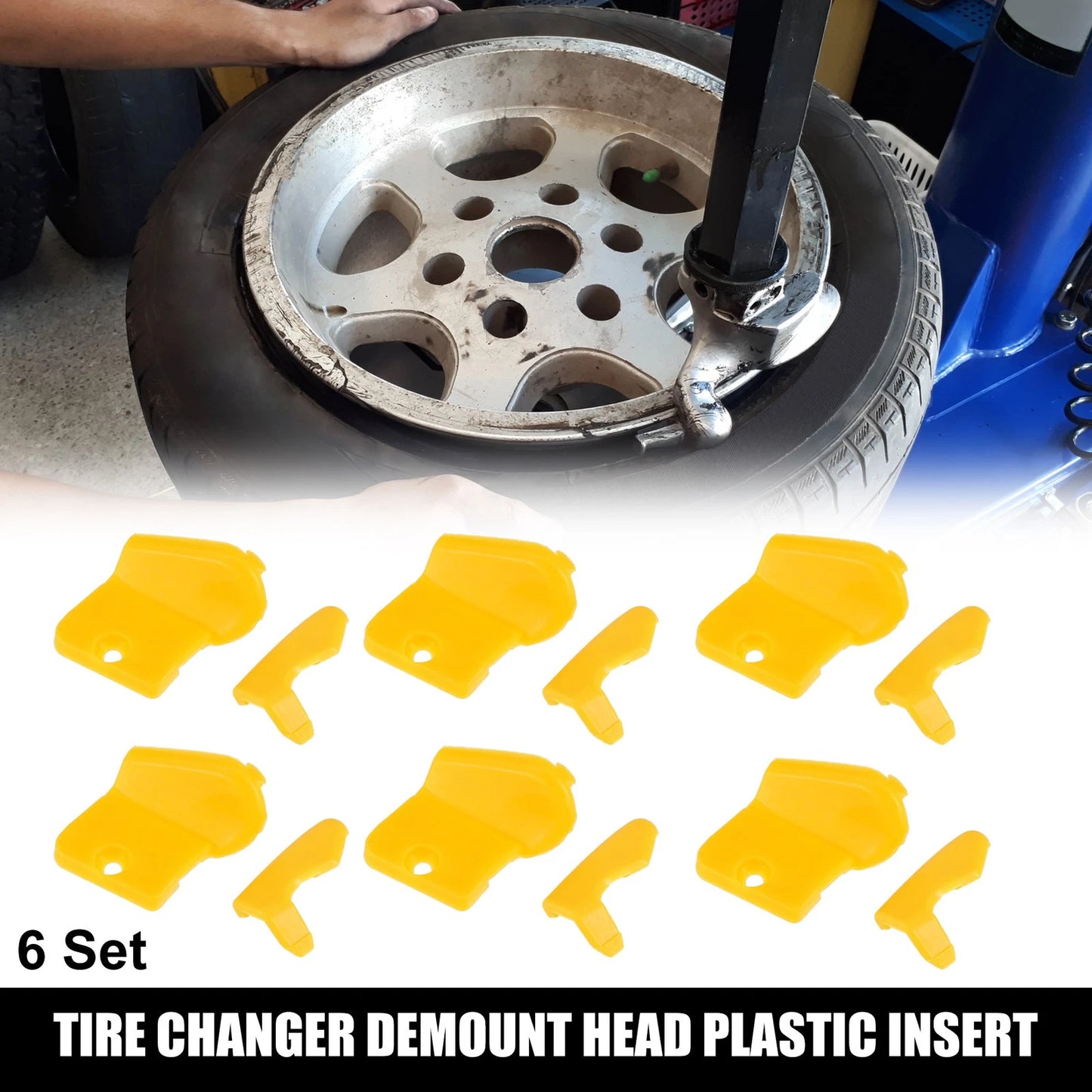 6 x Demount Head Plastic Insert for Motorcycle Tire Changer
