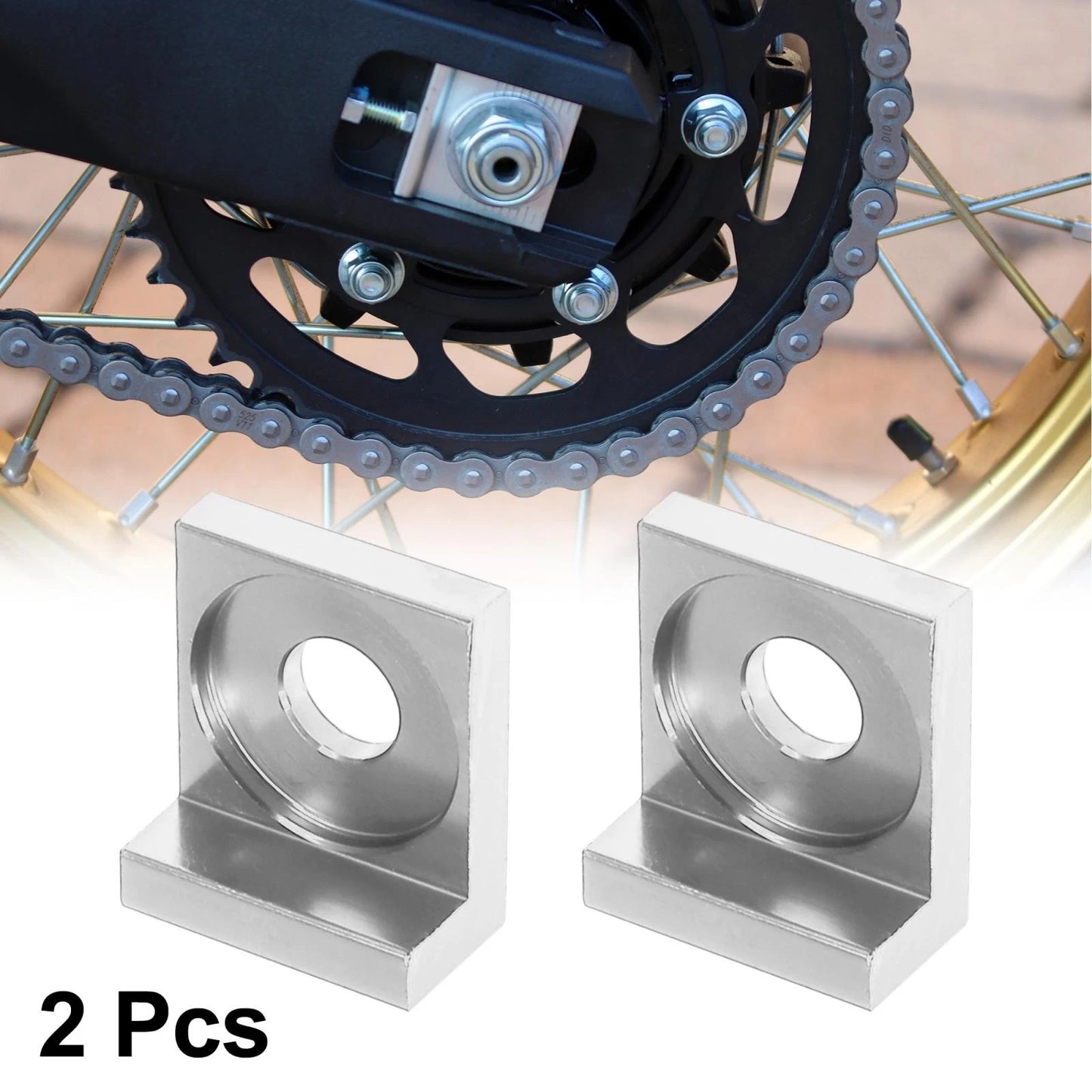 2 x 12mm Chain Adjuster Block Tensioner for Motorcycle