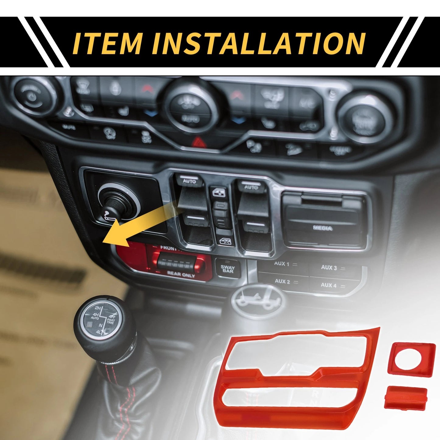 Dashboard Control Panel Cover for Jeep Wrangler JL JLU (2018-2023)
