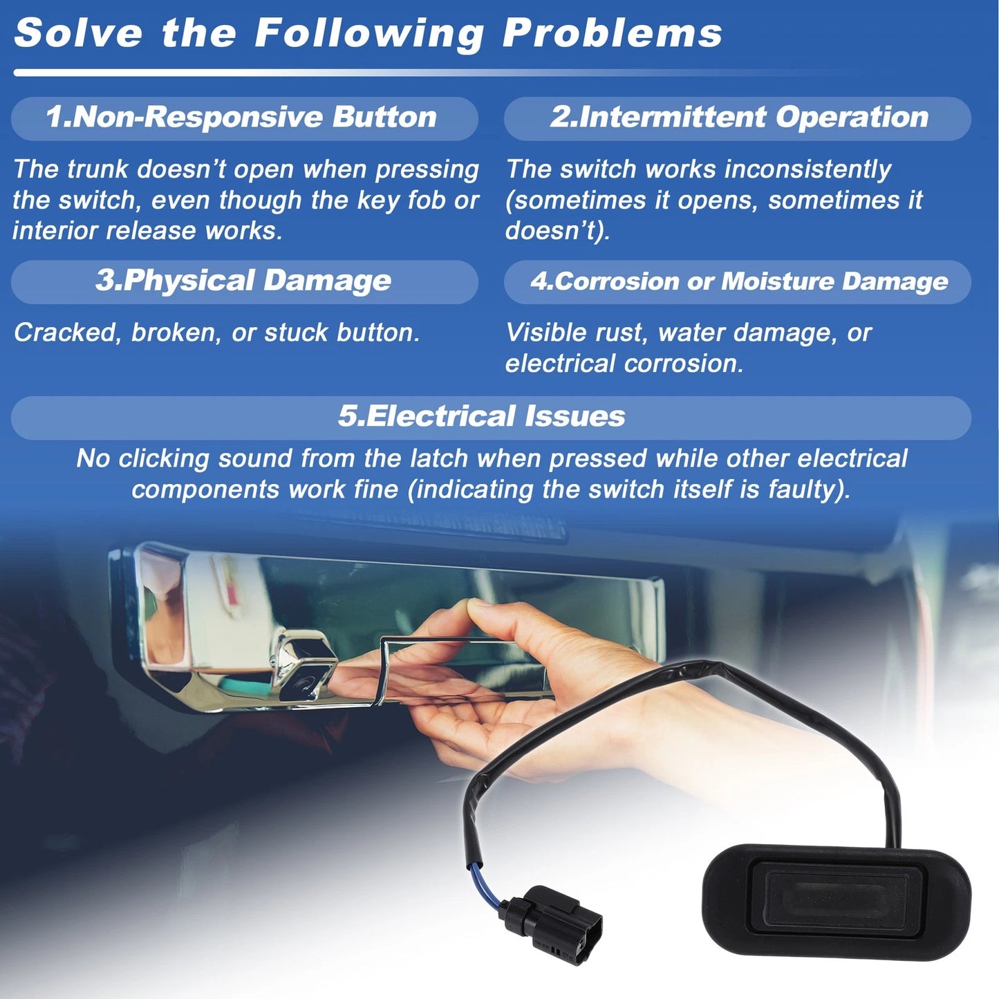 Tailgate Trunk Switch for Chevrolet Equinox (2010-2017)