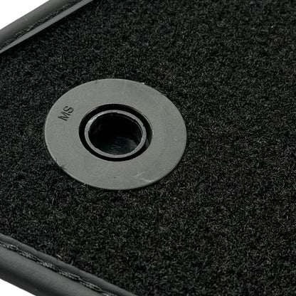 Black Floor Mats for Audi A5 Coupe (2007-2016) with Carbon Fiber - 2 x Mats