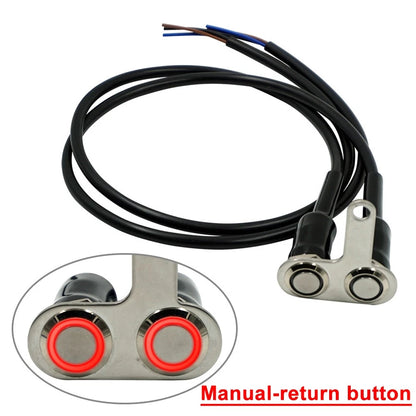 LED Switch Handlebar Adjustable Mount for Universal Motorcycles - Waterproof RED