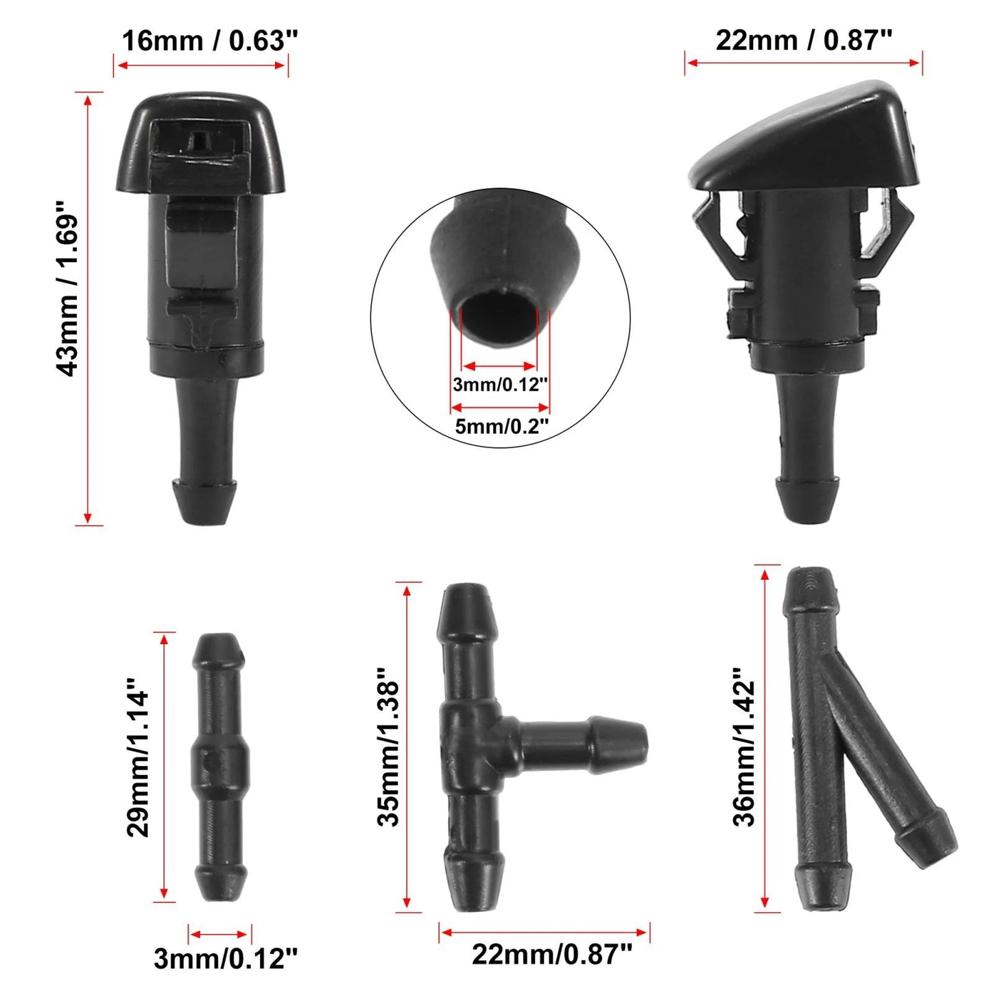 Windshield Washer Nozzle Kit for Jeep Patriot (2008-2016)