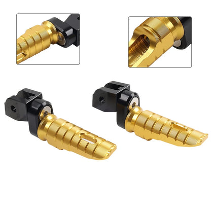 Gold Front Footrests Pegs for Ducati Monster 1100 2009-2013, 821, 1200 2014-2020
