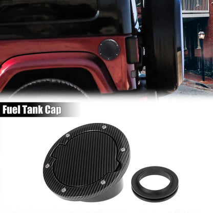 Black Gas Fuel Filler Door Cover for Jeep
