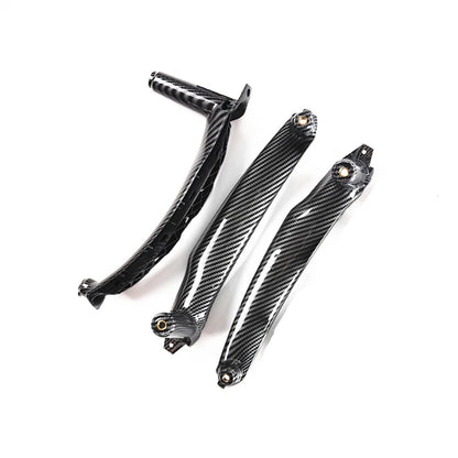 4pcs Carbon Fiber Window Switch Panel Handle Kit for RHD Cars