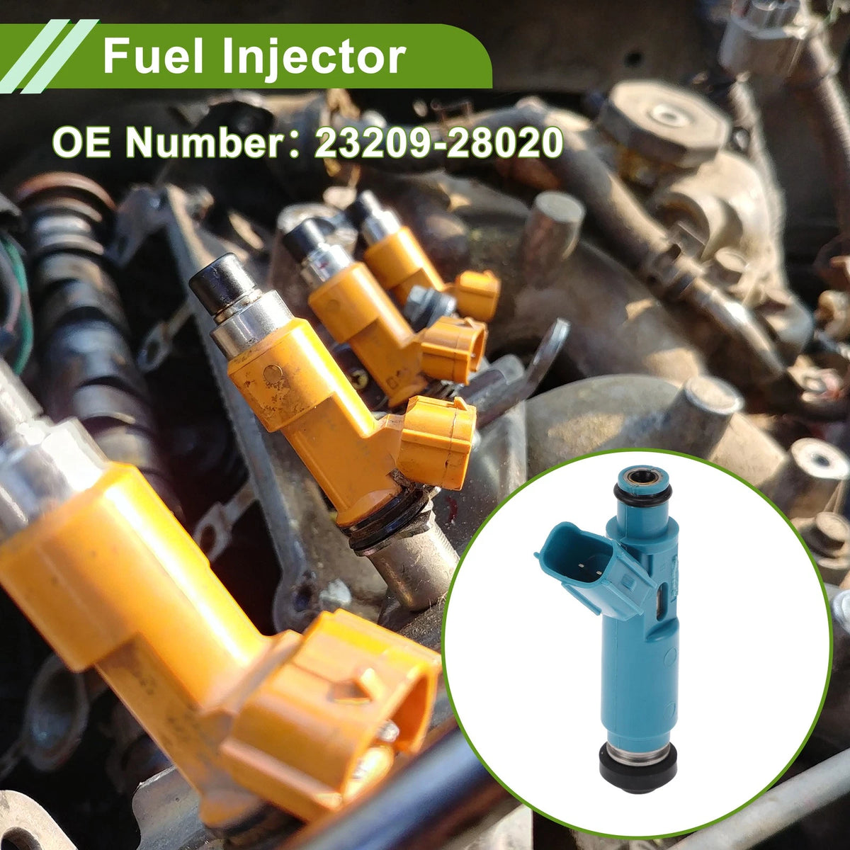 Fuel Injector 23209-28020 for Toyota Highlander Base (2001-2004) 1 Pcs