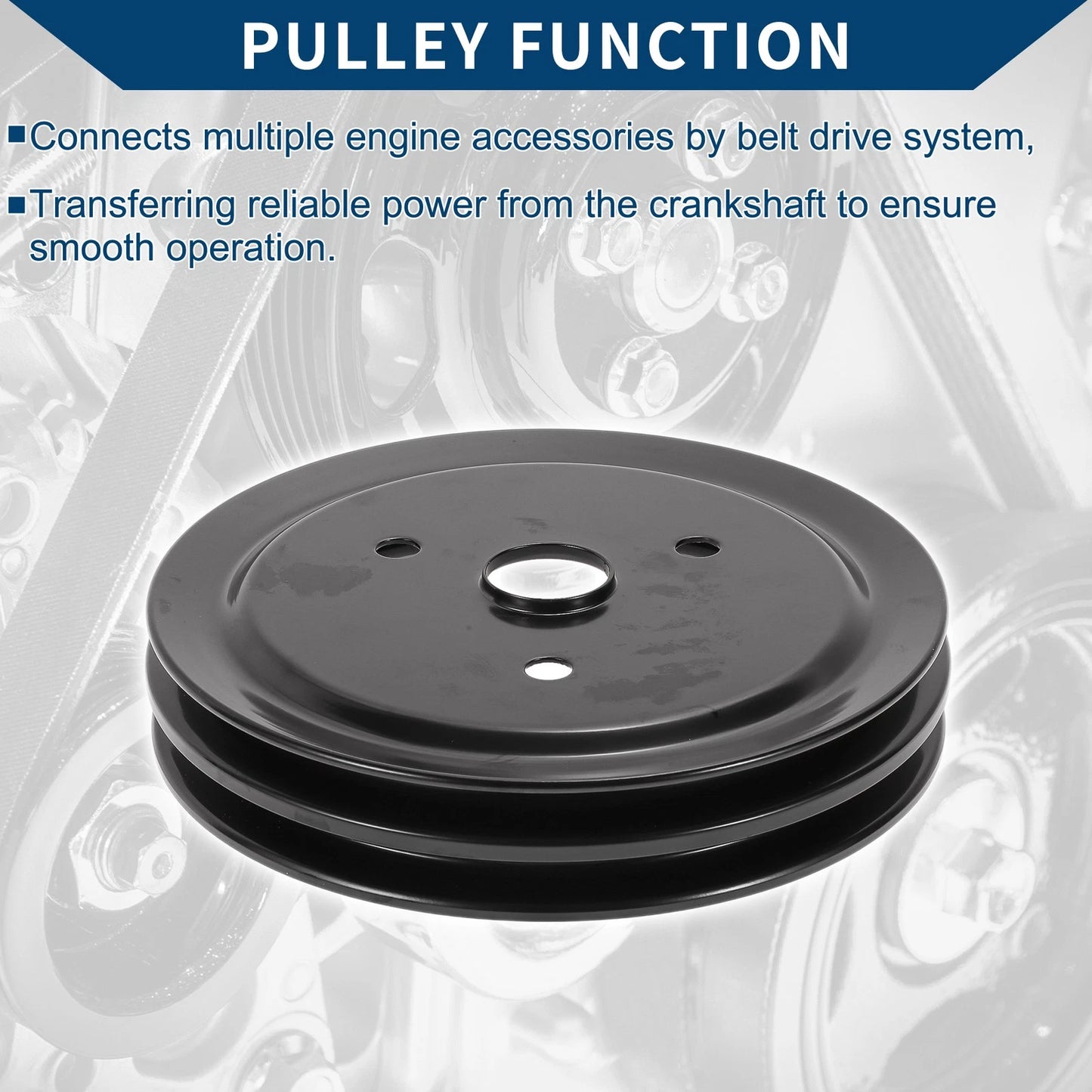 Short Water Pump Crankshaft Pulley for Chevy SBC Small Block