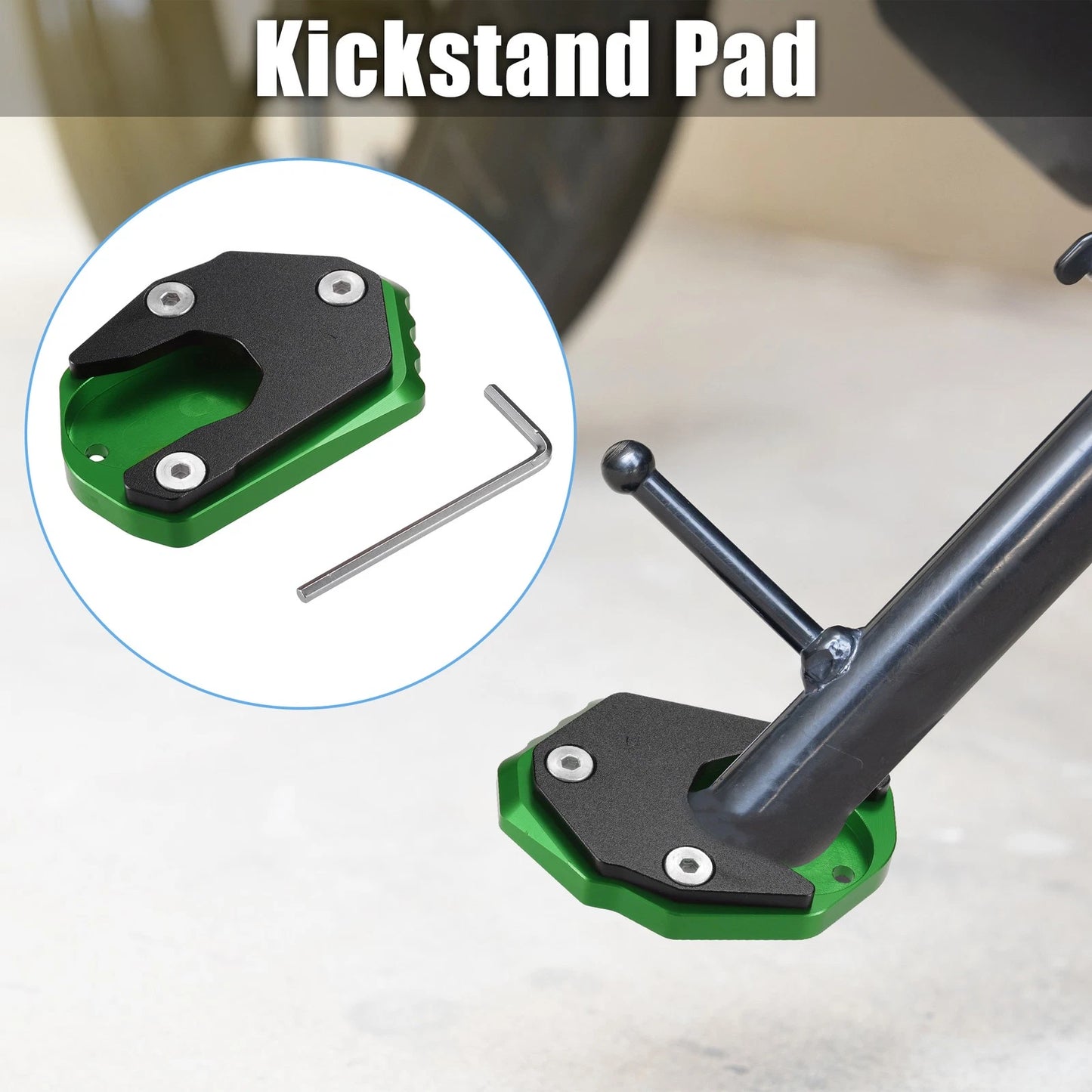 Set Motorcycle Kickstand Pad for KAWASAKI Z900RS (18–22)