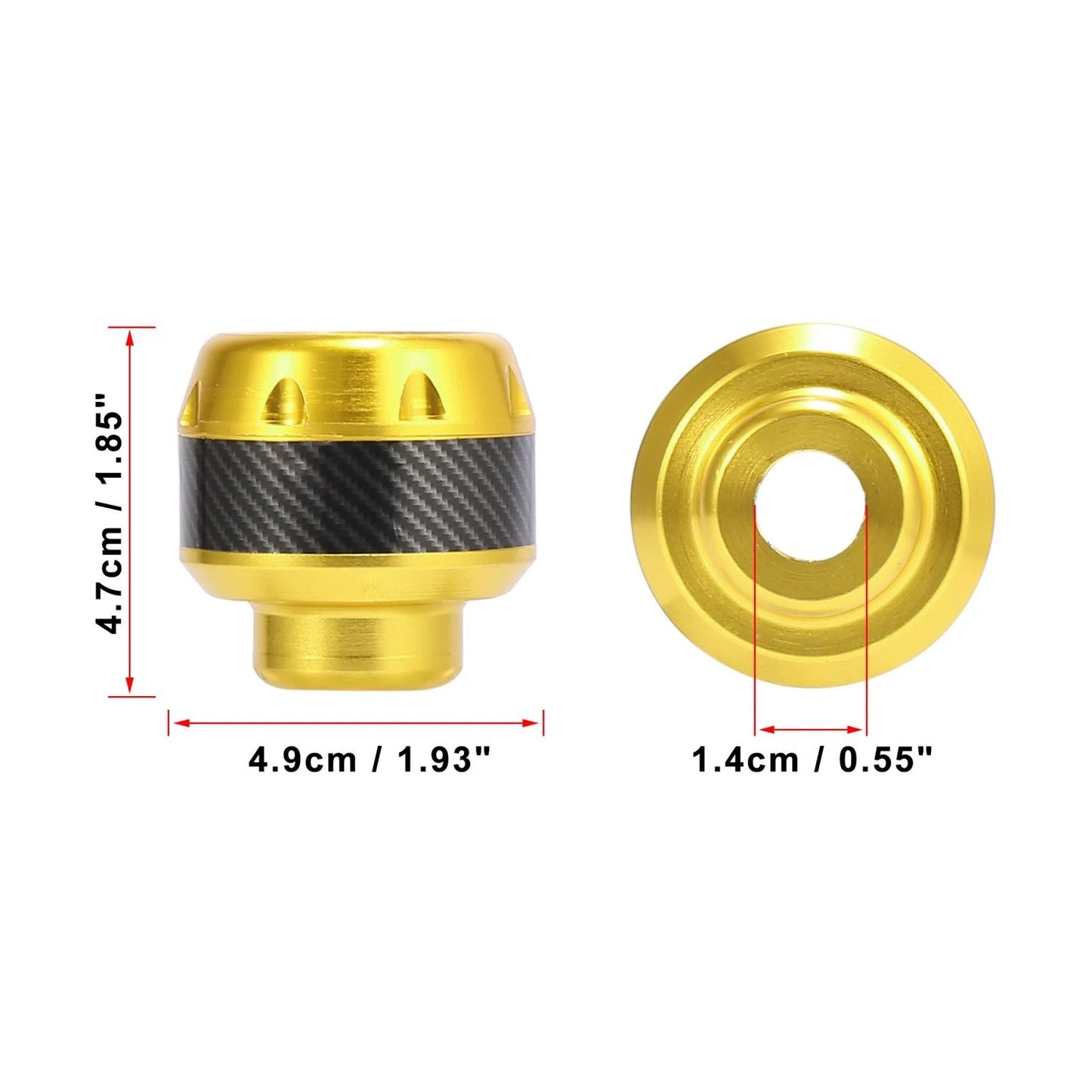 Pair 2 x Wheel Front Fork Sliders Protection Caps Gold Tone for Make Model