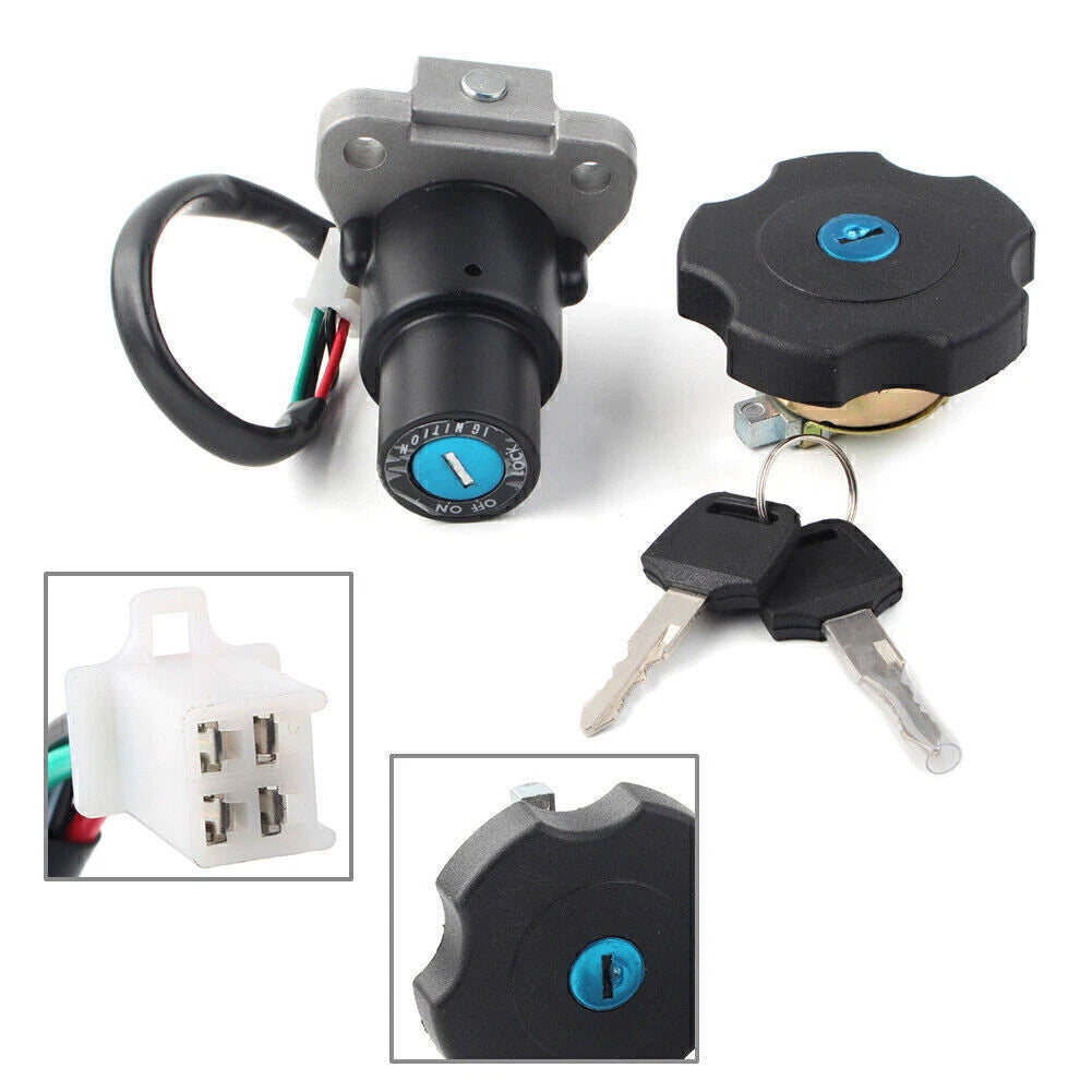 Ignition Switch Fuel Gas Cap Keys Set for Yamaha XT600 TW200 XT225 (1983-2007)