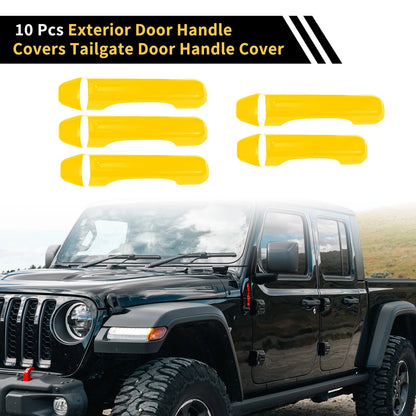 Door Tailgate Handle Cover for Jeep Gladiator JT (2020-2021) - 1 Set Yellow