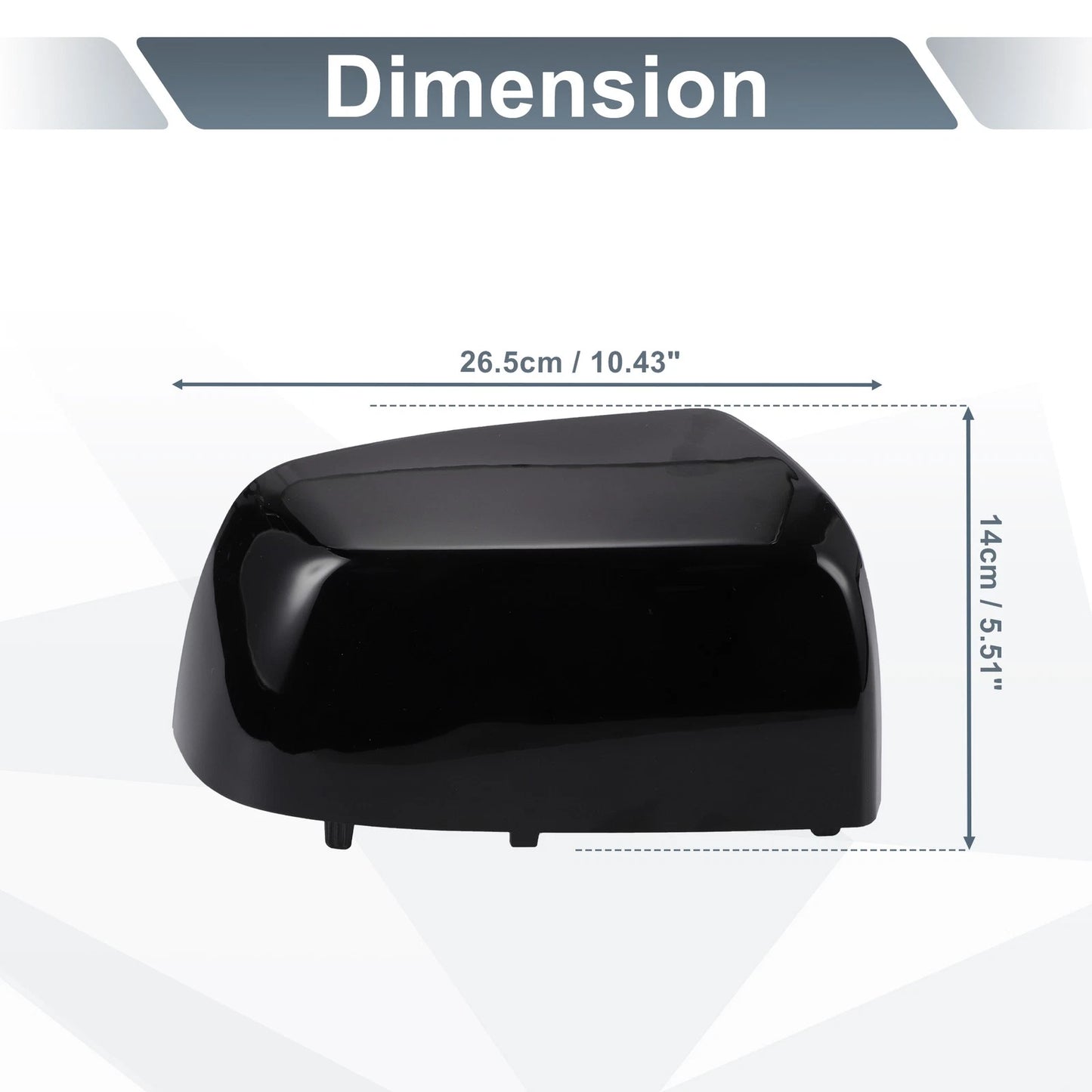Right Side Rearview Mirror Cover Cap Gloss Black for Chevrolet Colorado