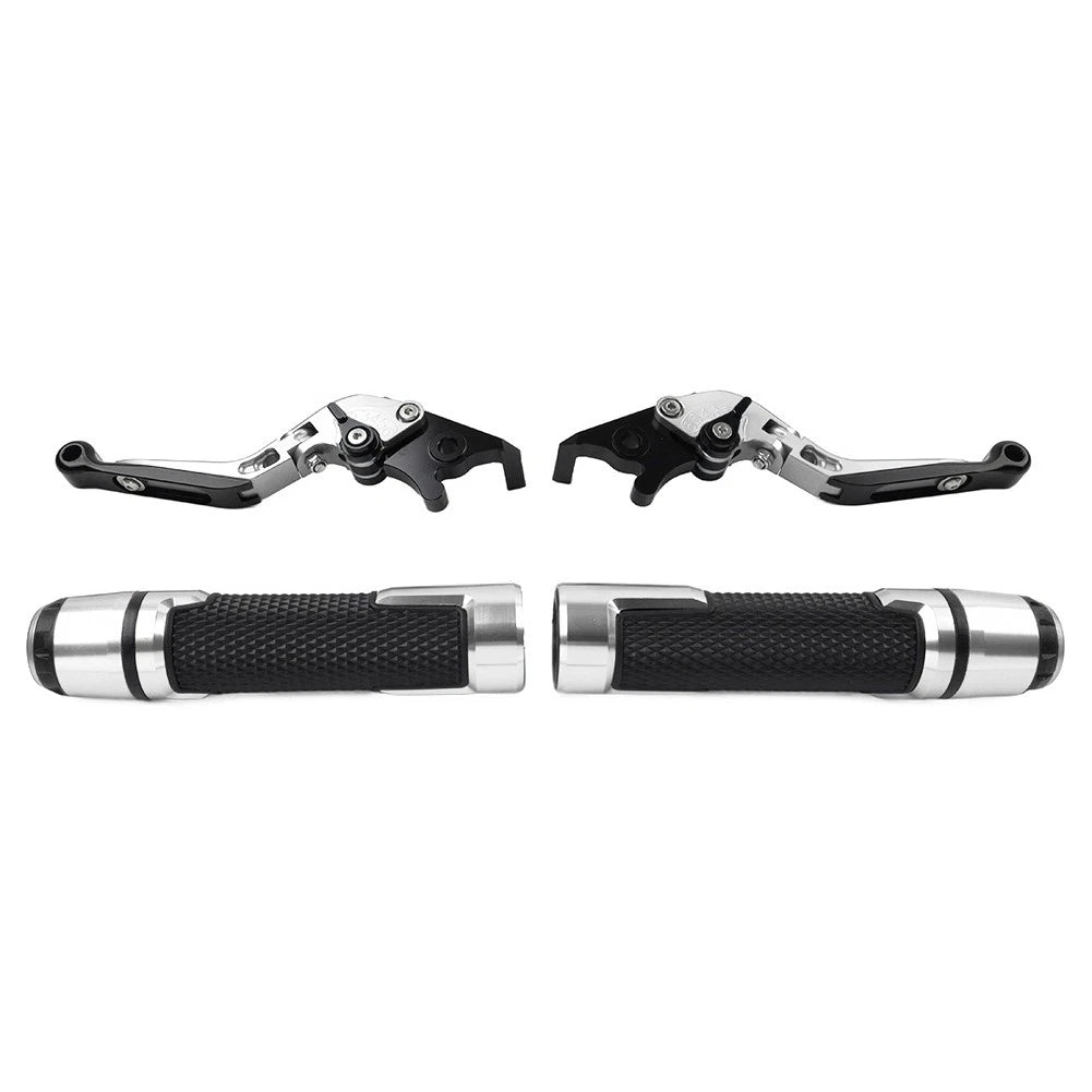 Folding Extendable Brake Clutch Levers & Handlebar Grips for Benelli BN302S