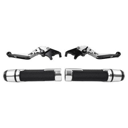 Folding Extendable Brake Clutch Levers & Handlebar Grips for Benelli BN302S