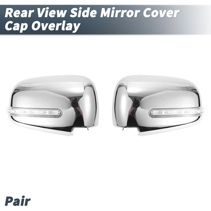 Chrome Plated Rearview Mirror Cover Overlay for Mitsubishi L200 (2006-2023)