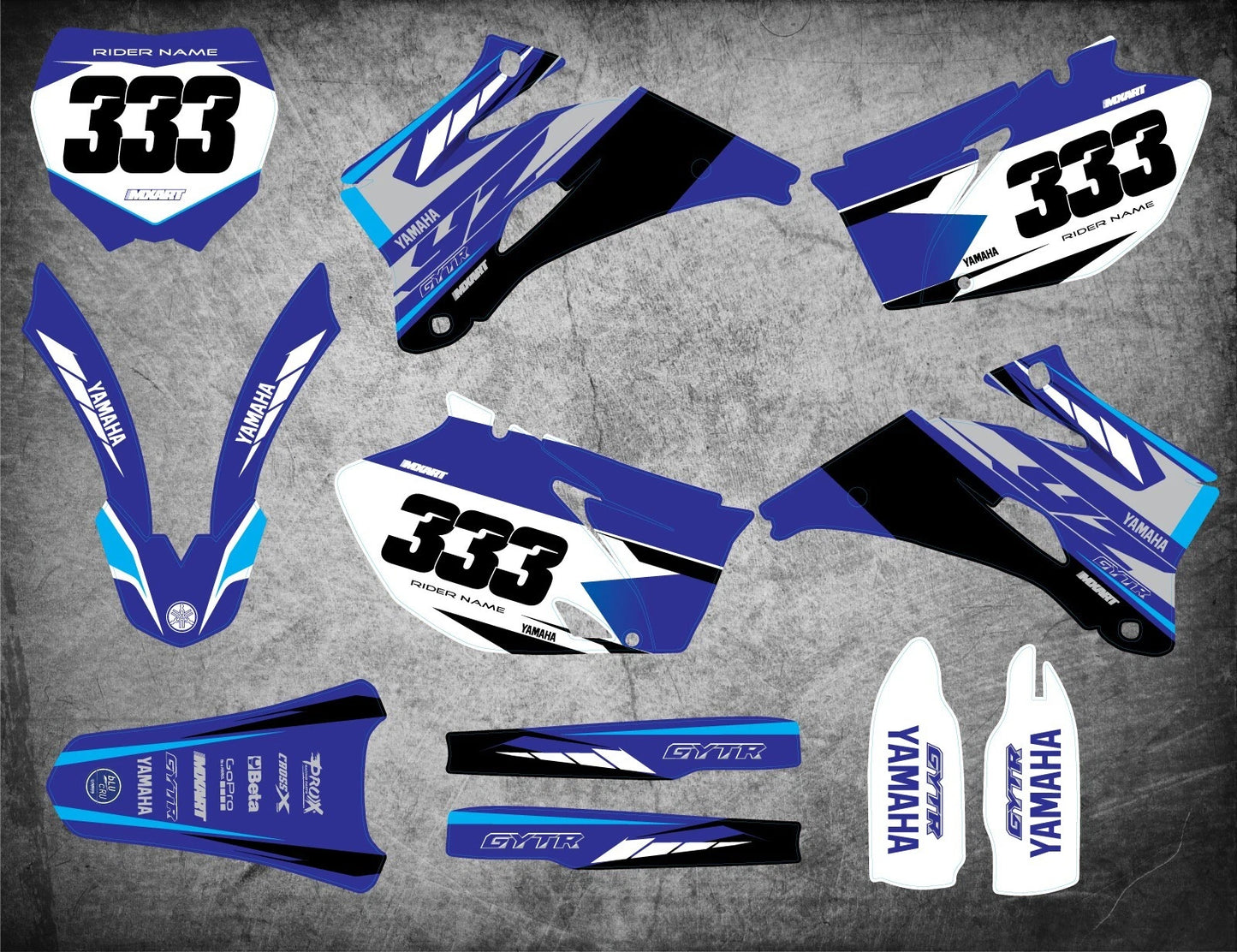 Custom Decal Kit for Yamaha YZF 450 Tornado Style Graphics (2006-2009)