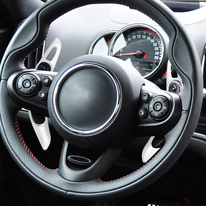 Silver Tone Steering Wheel Shift Paddle Extender for BMW Mini Cooper
