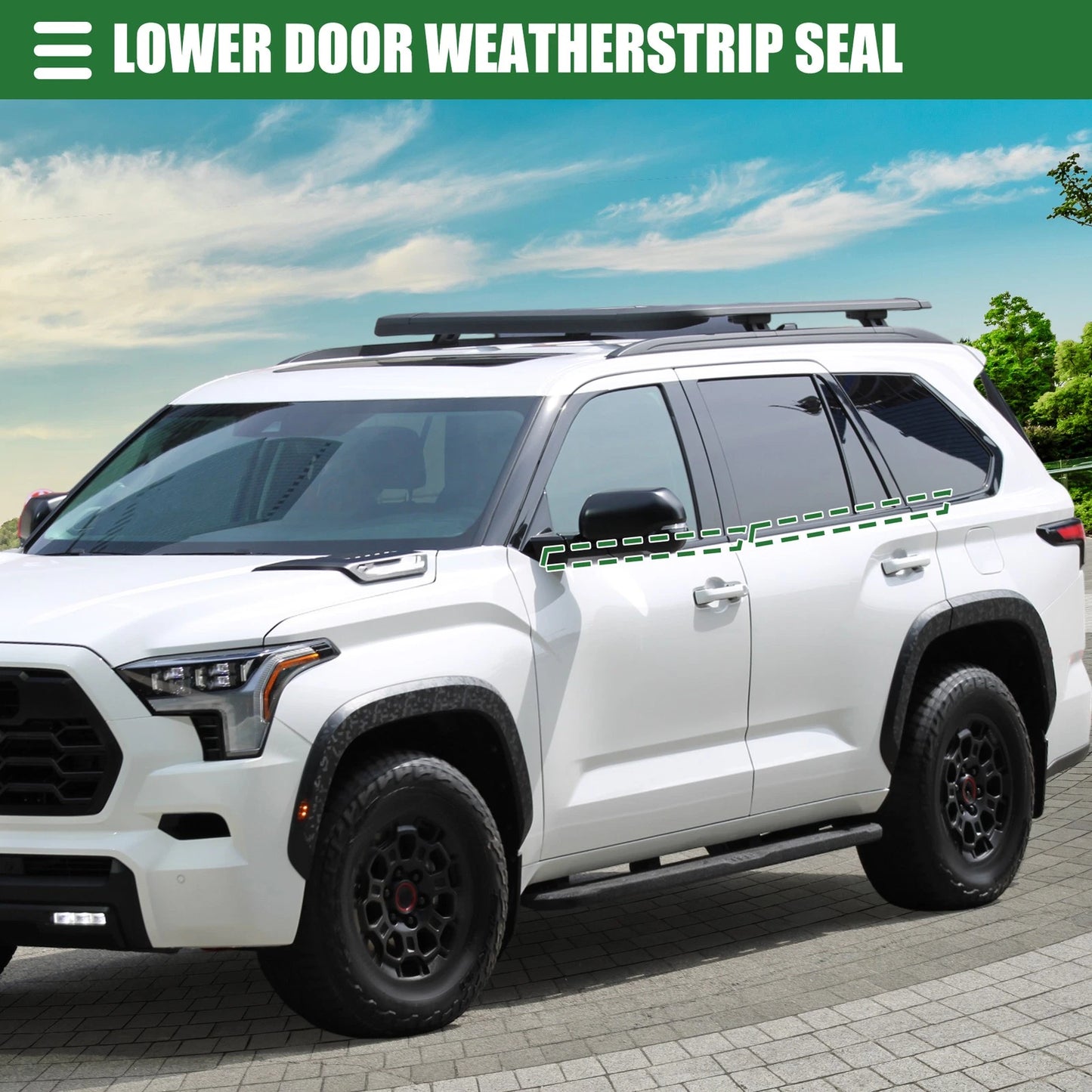 Window Weatherstrip Trim Seal Belt for Toyota (No. 681630C031/681640C031)