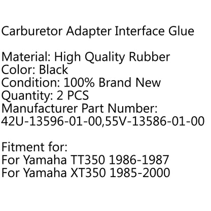 Intake Manifold Link Rubber for Yamaha TT350, XT350 (1985-1987)