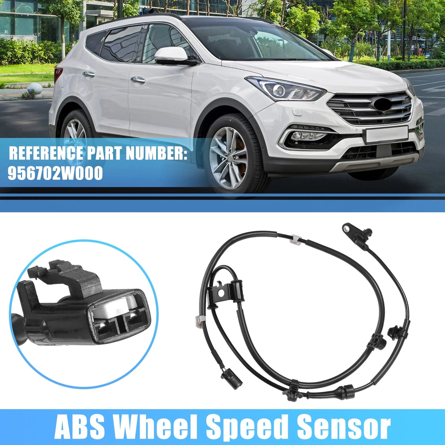 Front Left ABS Wheel Speed Sensor for Hyundai Santa Fe (2013-2018)