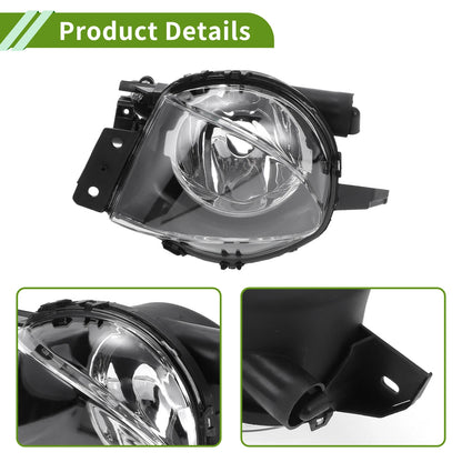 Left Fog Light Grill for BMW 330i 2006-2008 (1 x Clear, Black)