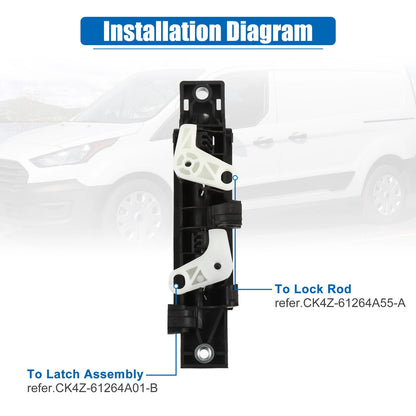 Interior Door Handle for Ford Transit T-150 (2015-2023) - Plastic Black