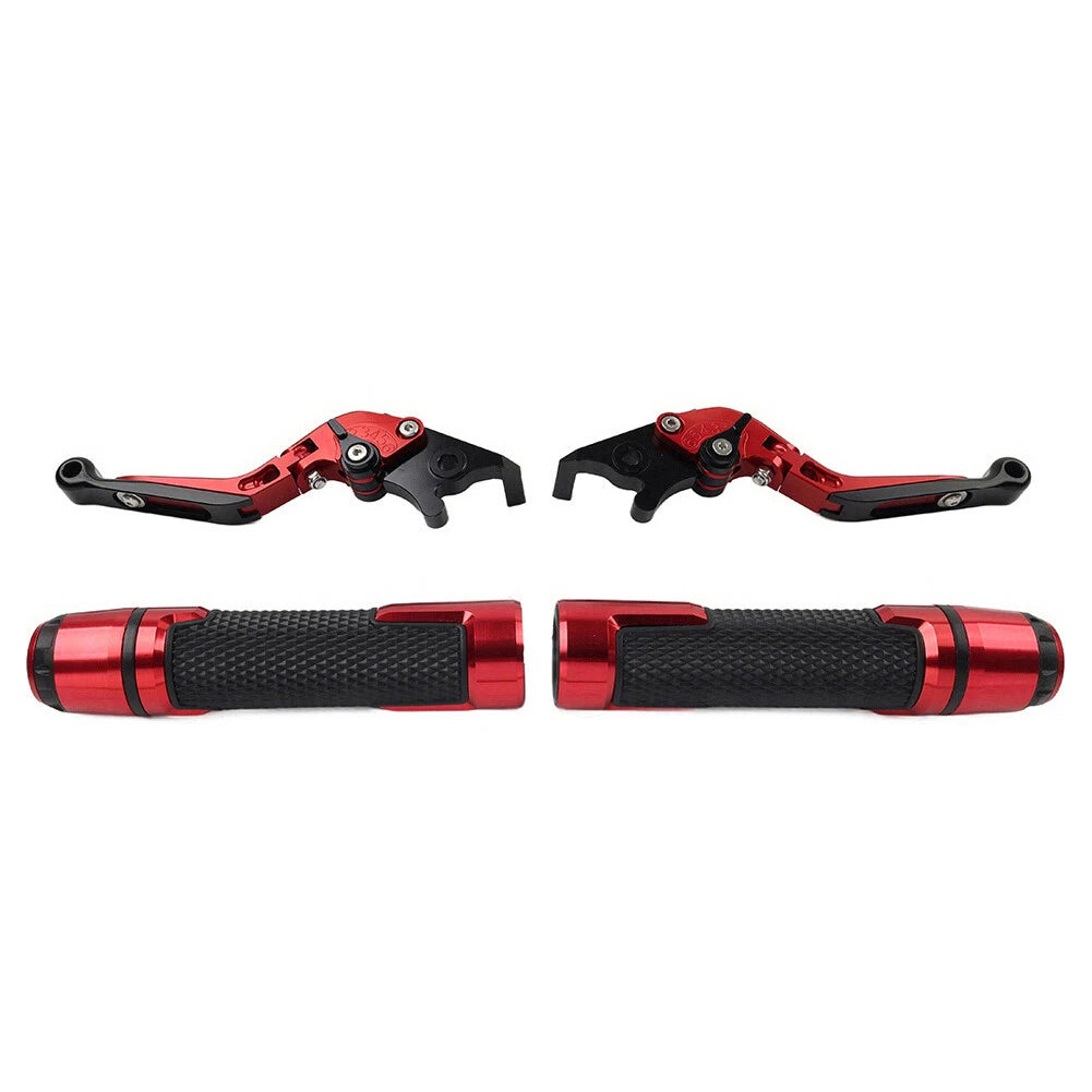 Red Extendable Brake Clutch Levers & Grips for Suzuki GSXR150 (2017-2023)