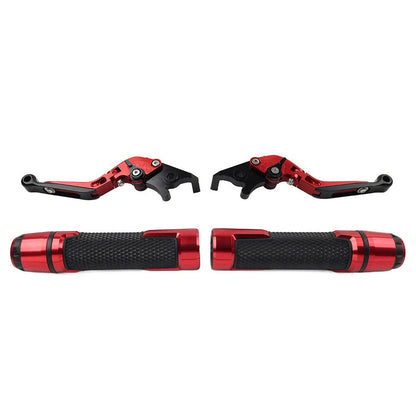 Red Extendable Brake Clutch Levers & Grips for Suzuki GSXR150 (2017-2023)