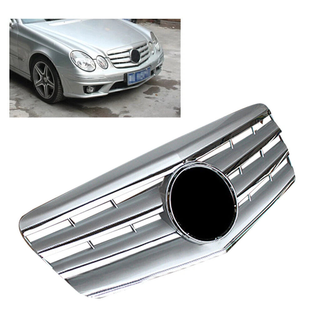 Front Upper Bumper Mesh Grille for Mercedes-Benz E Class W211 (2007-2009)