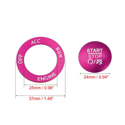 Push Start Button Cover Trim Kit for Dodge Charger Challenger Pink
