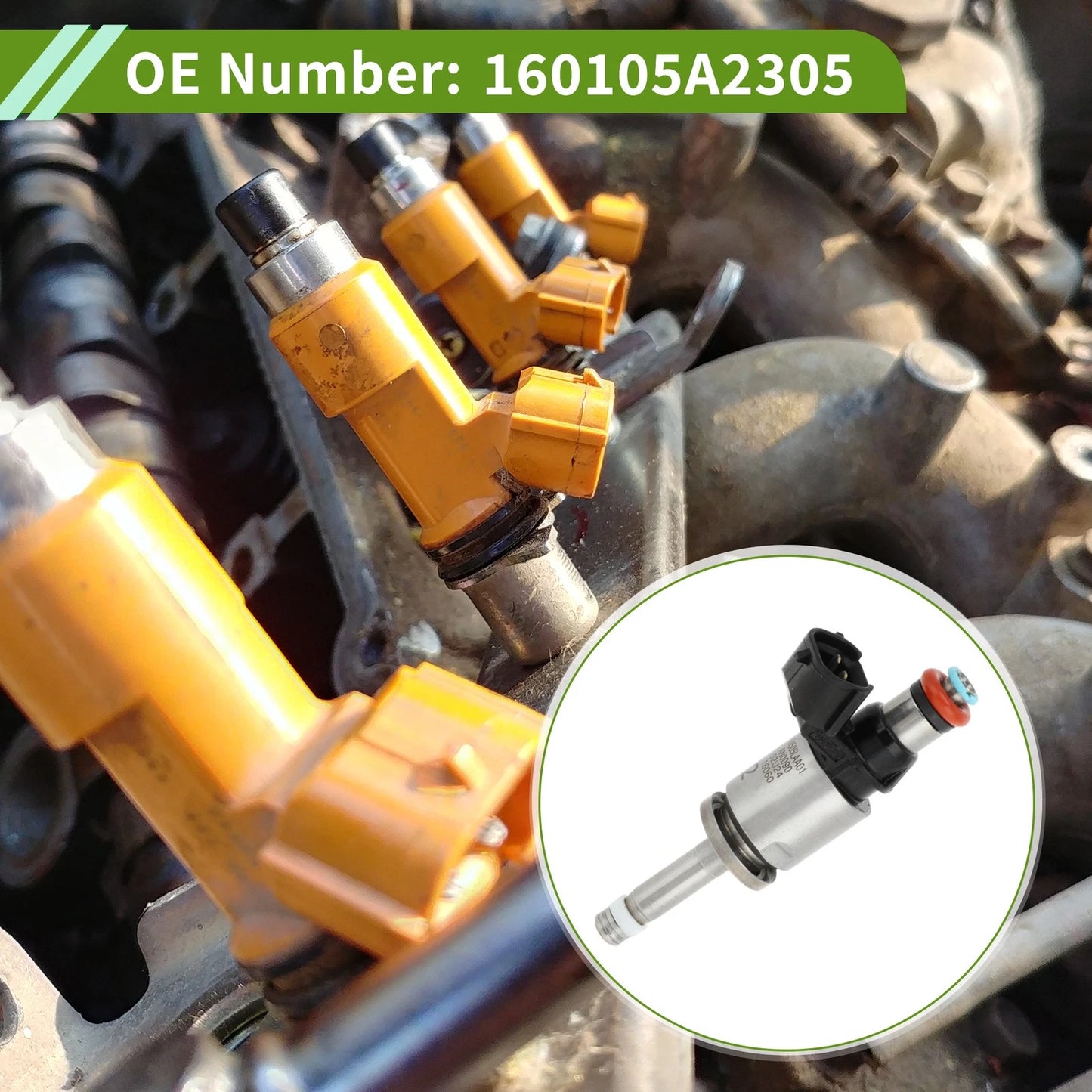 Fuel Injector for Honda Accord 2.4 (2013-2017) 1 Pc Black