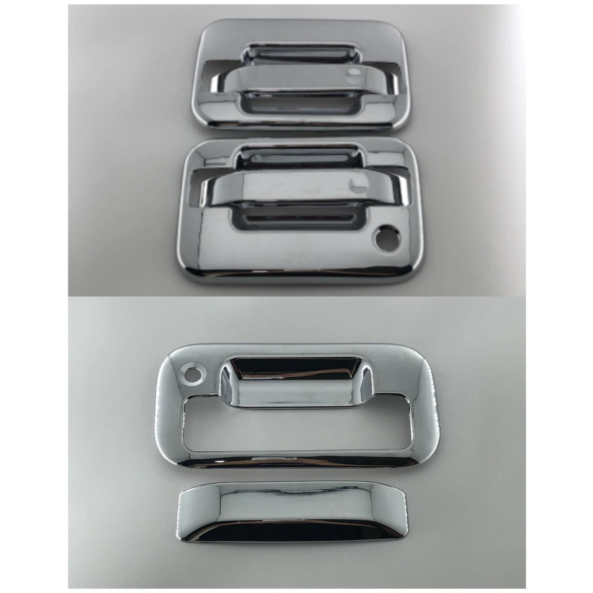 Tailgate & Front Door Handle Bowl Chrome Cover Trim for Ford F-150 (2004-2014)