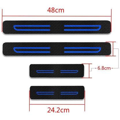 4 x Car Door Sill Scuff Cover Anti Scratch Decal Protector