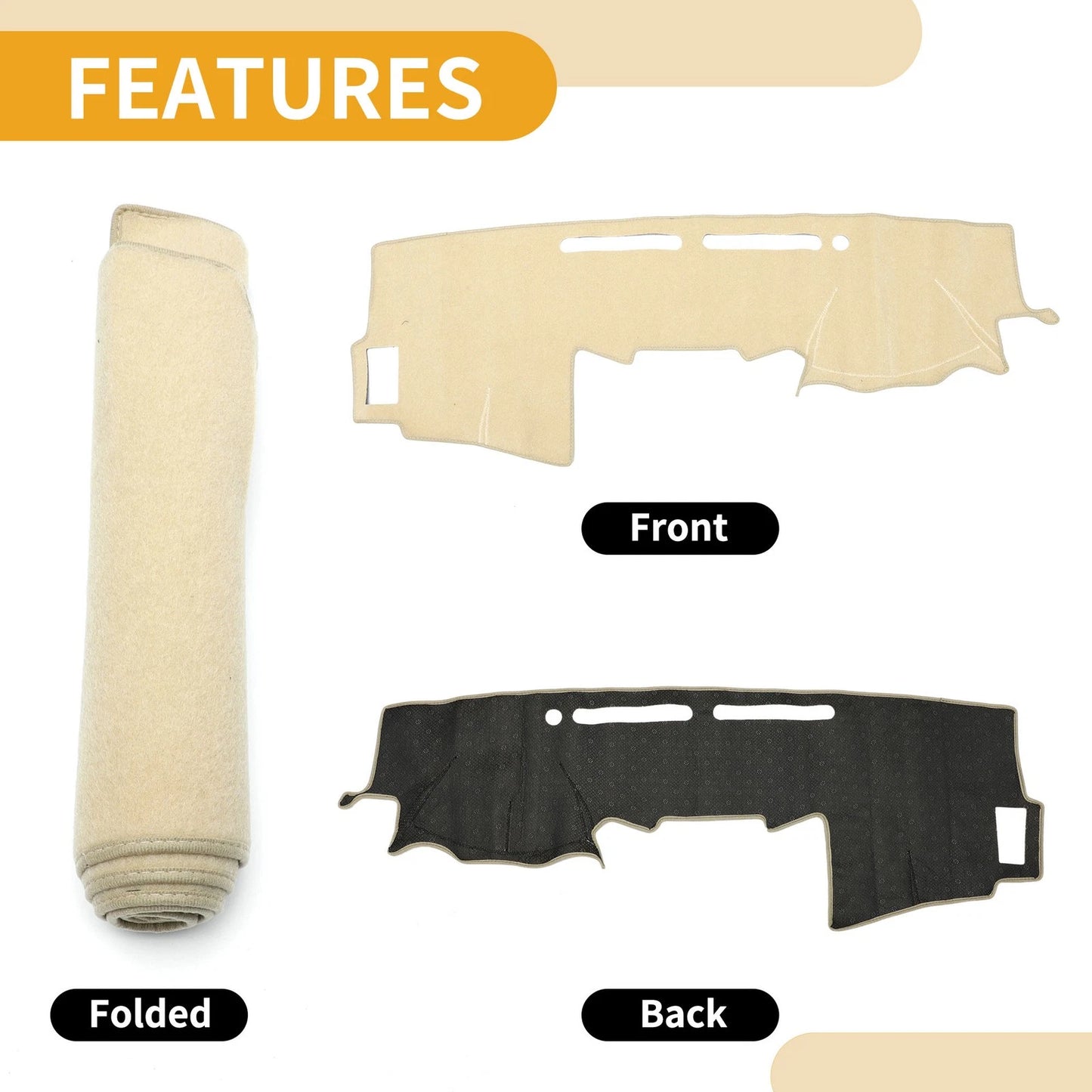 Dashboard Cover for Toyota Hilux 150 Series SR SR5 2005-2015 Beige 1 x Pc