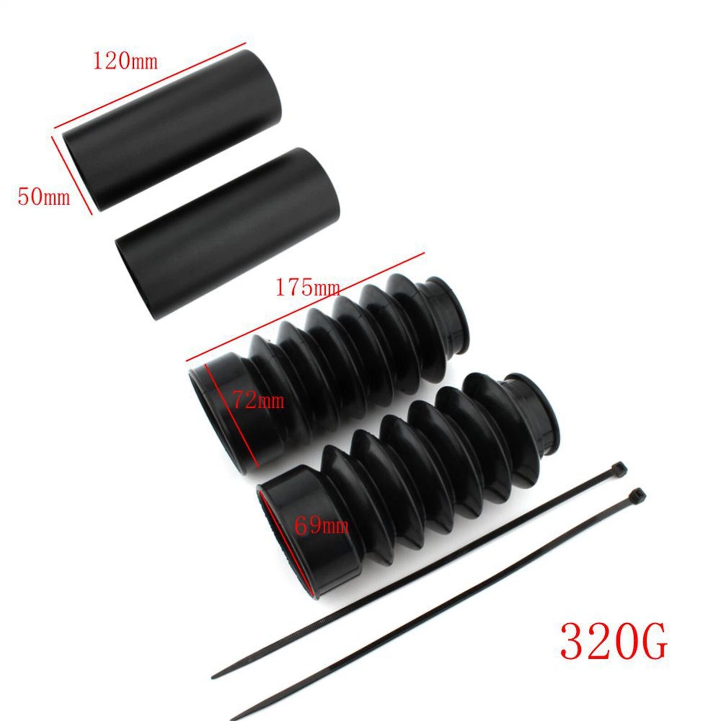 Front Fork Shock + Dust Covers for Triumph Bonneville Bobber (2017-2024)